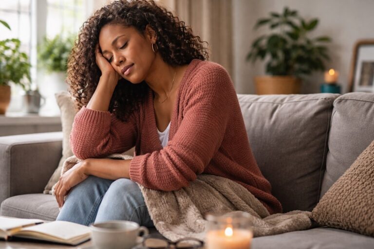 A woman in leadership taking a mental health break.